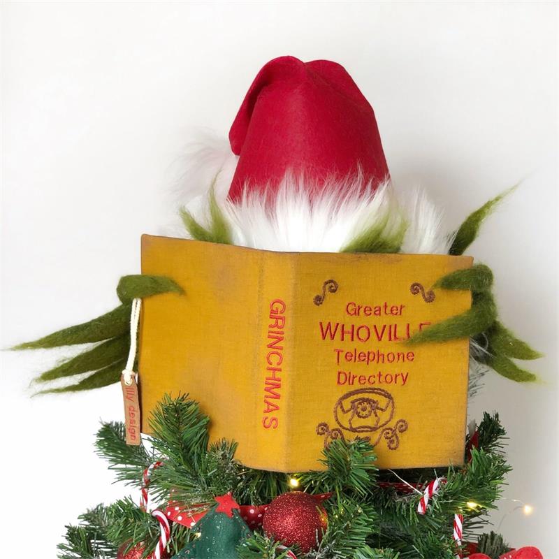 Забавный топпер для рождественской елки, забавная плюшевая кукла в клетку, украшение в стиле рождественской елки