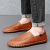 Men‘s Casual Shoes Handmade Leather Loafers Leather Flat Moccasins Men Sneakers Plus Size 39-47