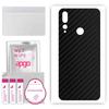 apgo Protective Skin Sticker for the Back Compatible with HTC Desire 19 Plus, Wrap Film, Foil, Vinyl - Pattern Carbon Black