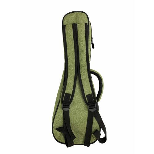 KIWAYA No.30-S/LG Soprano Ukulele Soft Case (Durable and Lightweight, Leaf Green, with Shoulder Strap)