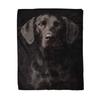 Фланелевый плед с принтом лабрадора, одеяло с черной собакой, одеяло для питомца, одеяло в подарок для любителей собак