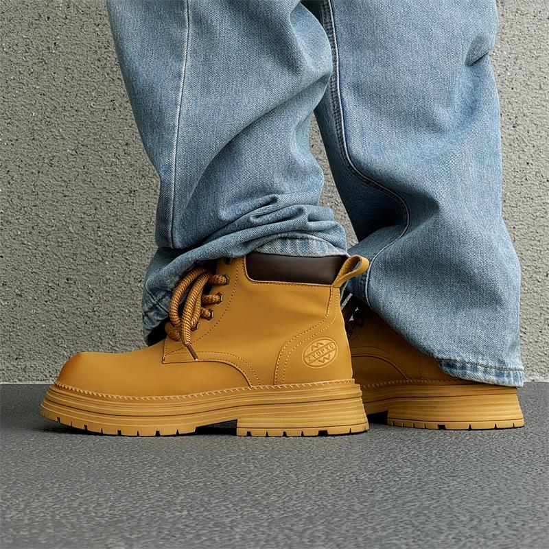 Martin boots men's 2024 new autumn and winter British style high-top rhubarb boots medium-top outdoor tooling boots 2681-R