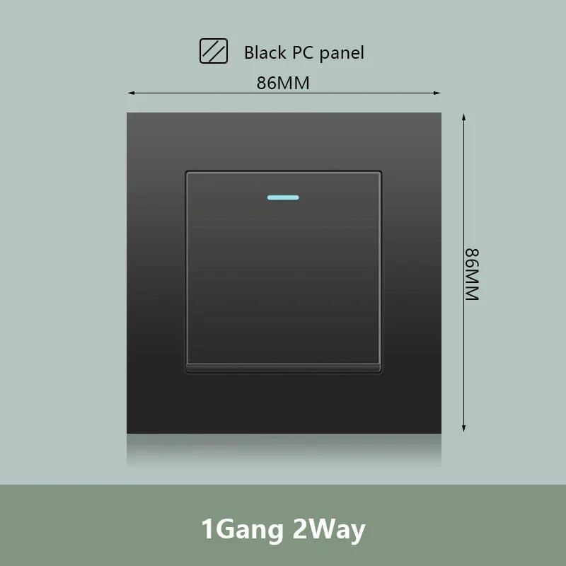 Черная настенная розетка UK 13A с USB Type C 18 Вт для быстрой зарядки, универсальная настенная розетка 220 В, электрический выключатель света