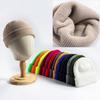 Elastic Vintage Dome Hat Brimless Bonnet Beanies Hip-Hop Knitted Cap  for Boy Girls