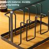Metal Cup Holder Drying Rack with 6 Glasses Upside-Down Coffee Mug Holder Organizer Space Saving Kitchen Gadget