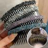 Korean Rhinestone Comb Hair Clip Broken Hair Artifact Shiny Invisible Hair Styling Accessory Teeth Headwear Girls