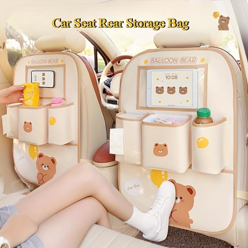 Защитная накладка на спинку сиденья автомобиля с милым мультяшным рисунком, детская накладка на сиденье автомобиля