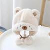 Winter Baby Hats Cute Bear Plush Double Hairball Hats Warm Soft Ear Protection Bonnet With Earflaps Infant Girl Boy Beanie