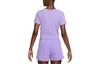 Nike Dri-FIT One Luxe Logo Crewneck Twist-Front Pullover T-Shirt Purple DD4922-567
