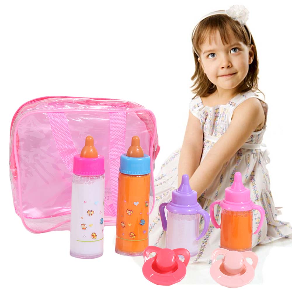 Milk & Juice Bottles Baby Bottle Pacifier Toy Play House Doll Feeding Bottle Baby Doll Accessories