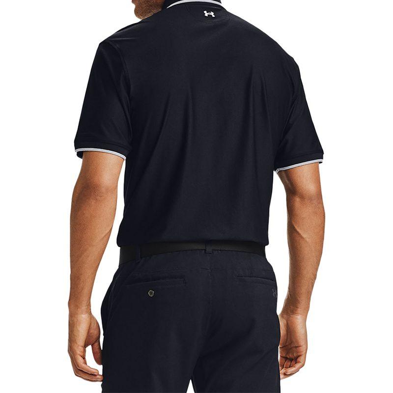 Under Armour Playoff Polo Shirts Men's Black Polo Collar Moderate Straight Fit 1345459-002