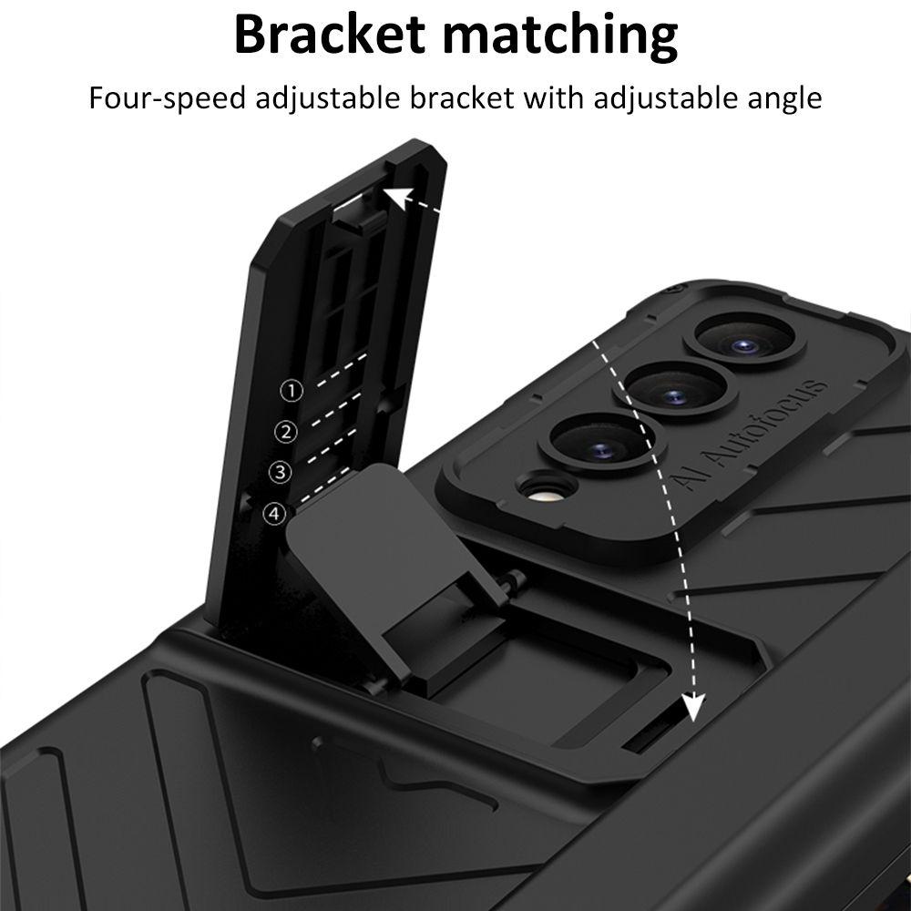 Магнитный складной защитный чехол-ручка для Samsung Galaxy Z Fold 4 5g с регулируемым кронштейном, полная защита от падения