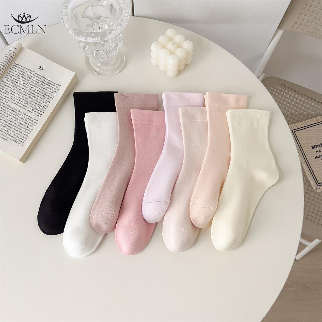 Autumn Winter Soft Comfort Breathable Dress Socks for Women Womens Cotton Crew Socks  Above Ankle Crew Socks for Casual