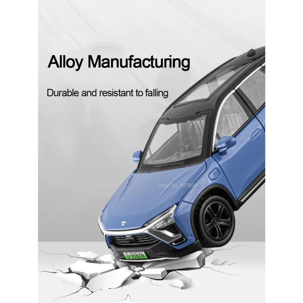 1/32 NIO ES8 SUV Alloy Car Model Toy Metal Diecast Simulation Off Road Vehicle Door Opened Pull Back Collection Toy for Boy Gift