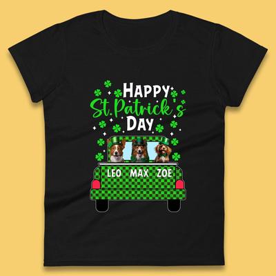 Personalised Dog St. Patrick's Day Womens T-Shirt Mens Tops Tees Unisex