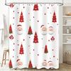 Рождественская шторка для душа санта елка дизайн водонепроницаемый декор для ванной
