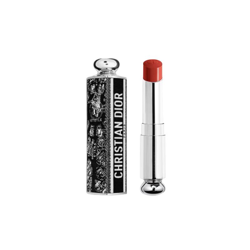 DIOR Paris Map Limited Glamor Lipstick Lipstick Mirror Surface Silky Moisture Boosting Color Luxurious Paris Map+#740 SADDLE Maple Leaf Dirty Orange