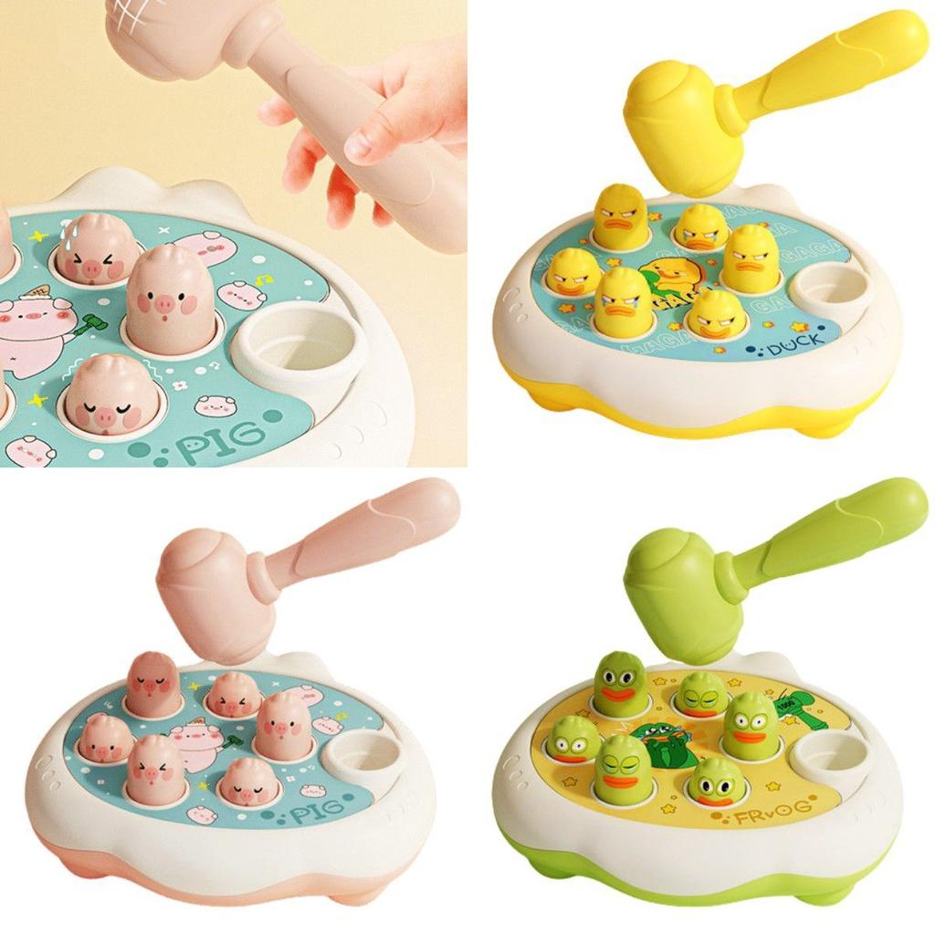 Интерактивная игра "Ударь крота" с милыми рисунками утки, лягушки и свиньи для детского образования, головоломка