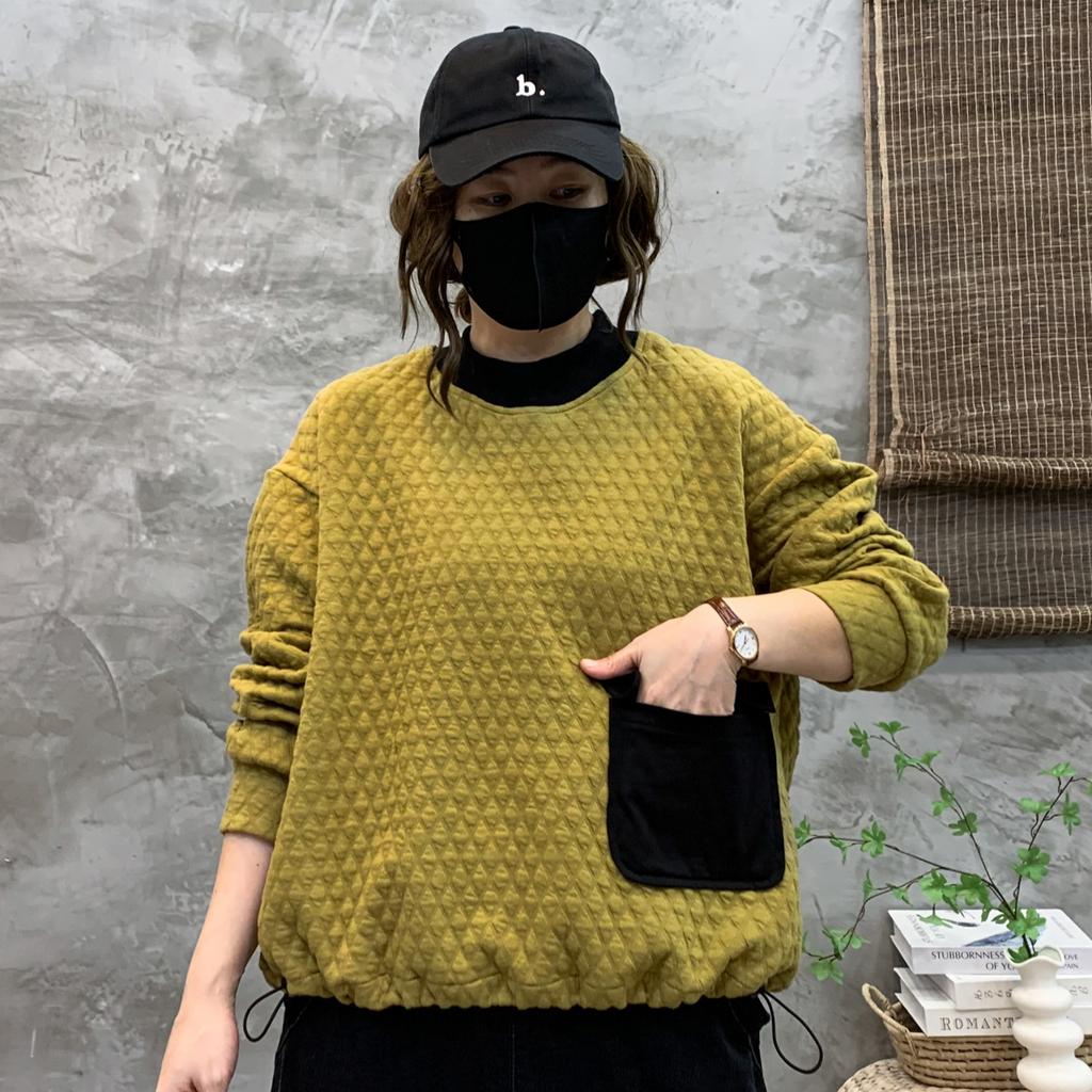 Dimanaf Новинка 2024 года, женские толстовки и свитшоты с длинным рукавом, свободные, клетчатые, повседневные, с круглым вырезом, осенние базовые топы, футболки, новые пуловеры