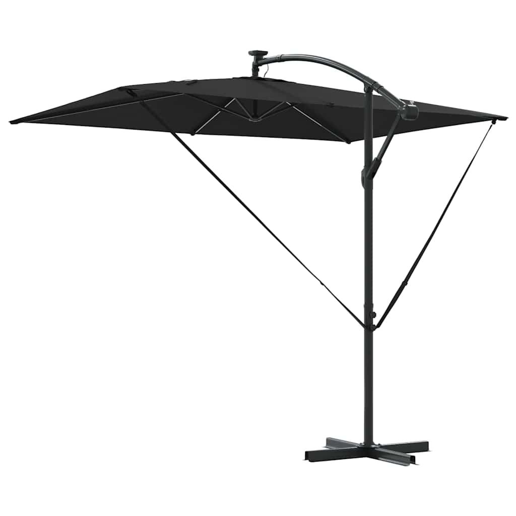 Sun Umbrella Black 294 x 200 x 270 cm Polyester and Aluminum
