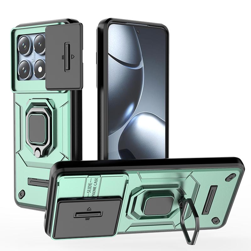 Для Xiaomi 13T 14T Pro 5G задняя крышка противоударный бронированный чехол кольцо слайдер объектив камеры защита магнитный держатель подставка телефон чехлы