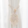Handmade Braided Cotton Rope Curtain Fasteners Curtain Ties Tassel Leaf Curtain Ties Bohemian Style