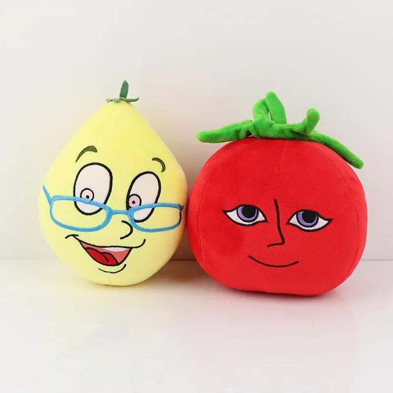 Pizza Tower Peppino Plush Toys Cute Cartoon Ms.Lemons and Mr.Tomatos Stuffed Pillow Home Decoration Plushie Dolls Christmas Gift