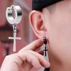 Серьги-кольца с подвесками Мужские Личность Панк Серьги Готические Серьги-гвоздики с крестом Мужские