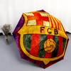 Узор FC Barcelona, автоматический складной зонт, портативная и складная конструкция, 8 спиц, рождественский или день рождения подарок.