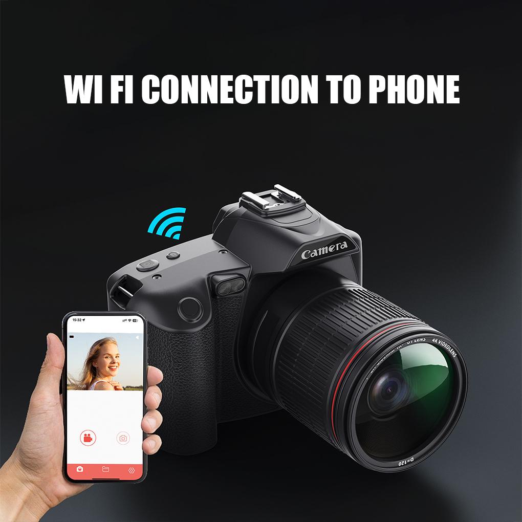 Профессиональная WiFi камера-видеокамера 4K Ultra HD Записывающая камера Кам 16-кратный цифровой зум Четкое ИК ночное видение с подсветкой