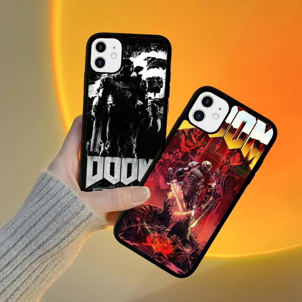 Классическая игра D-DOOM-E-EternalS PC+TPU Ударопрочный Защитный Чехол для Телефона Для IPhone17 14 15 16 Pro Max 13 12 11 17 Air