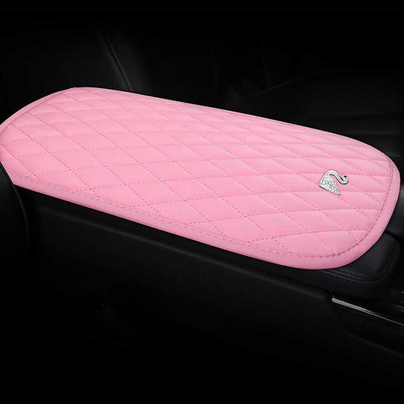 Новый инкрустированный бриллиантами подлокотник для автомобиля «Корона-лебедь» Универсальный для четырех сезонов Автомобильный креативный интерьерный подлокотник