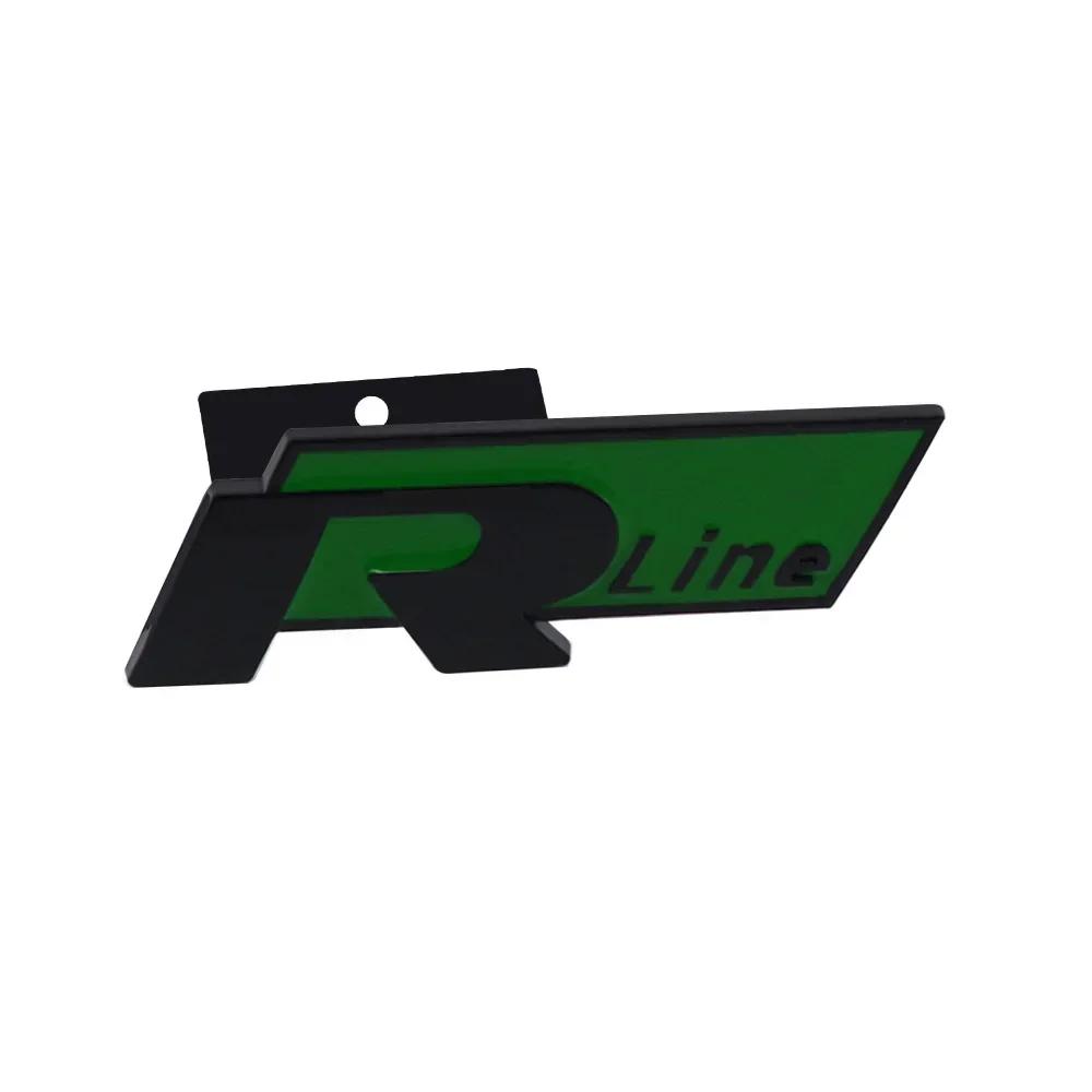 Metal 3D Sticker Car Logo Front Grille Emblem for Volkswagen VW R RLine Golf R R32 MK7 MK7.5 MK8 Polo GTI GTE Badge Accessories