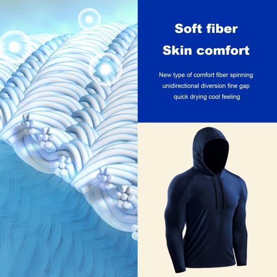 Мужская летняя спортивная толстовка с длинным рукавом и шнурком, эластичная, свободная, впитывающая пот, быстросохнущая, мягкая, дышащая, однотонная, баскетбольная, спортивная...