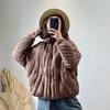 Autumn Winter Women Oversized Puffer Jacket Short White Duck Down Coat Hooded Warm Parkas Outwear