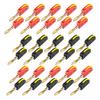 10pcs Efficient 32A 4mm Banana Plug Solderless Quick Connect 4mm Banana Plug 32A High Current for Electrical Tools