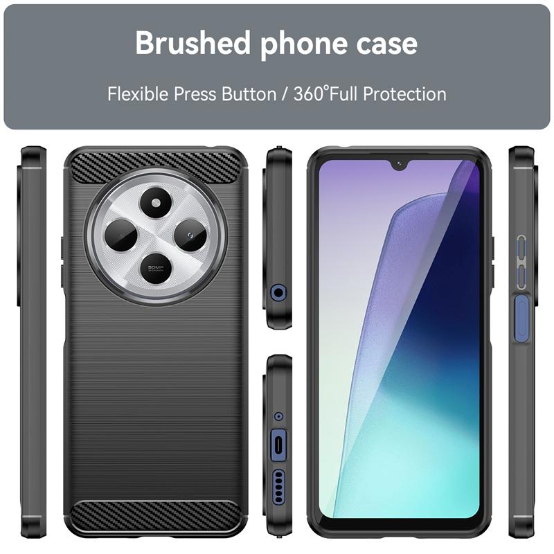 For Redmi A4 Case Cover Xiaomi Redmi A4 A 4 Capas Shockproof Armor Phone Bumper Carbon Fibre Back TPU Soft Cover Redmi A4 Fundas