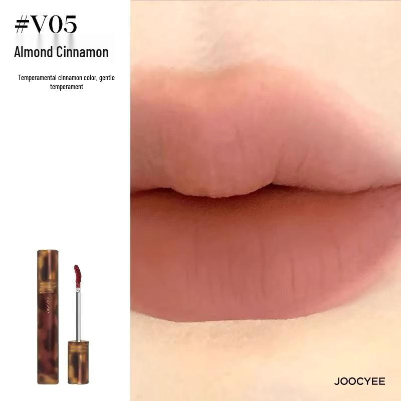 Joocyee Янтарный блеск для губ V05 Корица и Утиное Молоко Чайная Помада - Увлажняющая, Водно-Легкое Покрытие