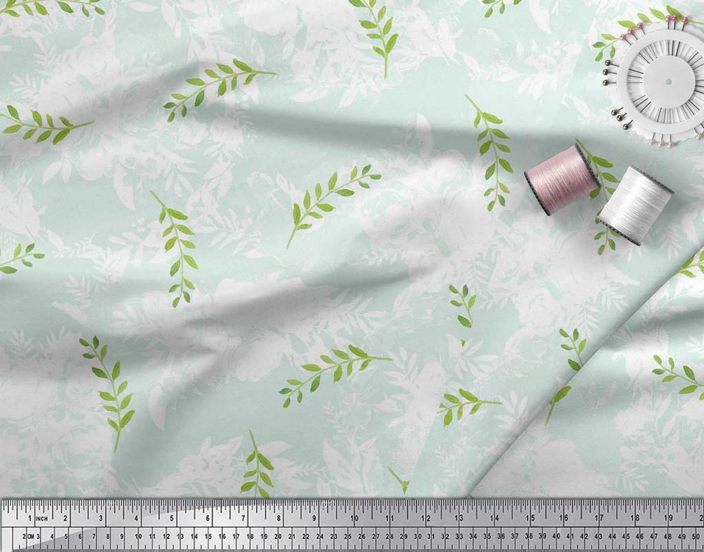 Soimoi Фиолетовый поли креп ткань пекан листья ткань принты по метрам 42 дюйма