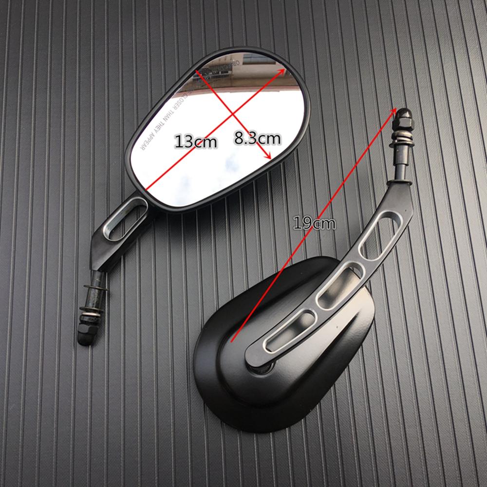 Черное мотоциклетное зеркало, конические боковые зеркала заднего вида с коротким стержнем для Harley Sportster XL 883 1200 Heritage Softail Fatboy