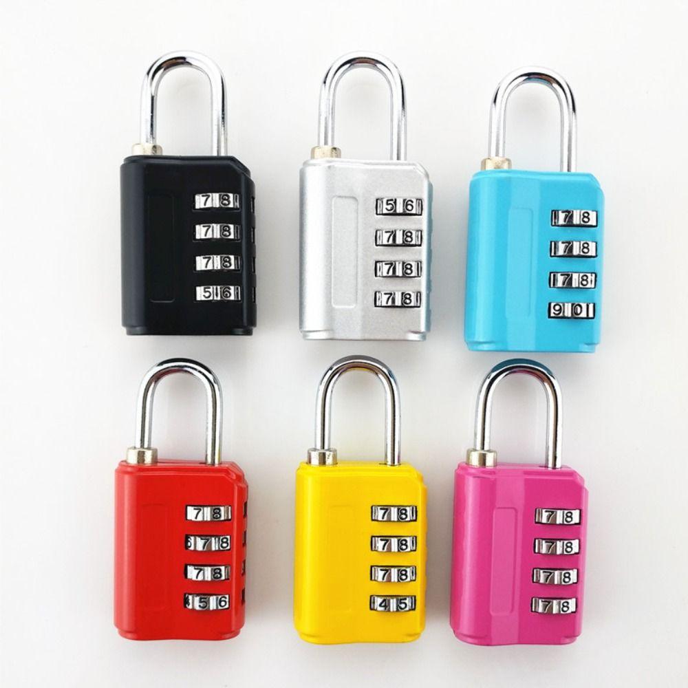 Zinc Alloy Dormitory Cabinet  Lock Padlock Backpack Zipper Lock New 4 Digit Password Lock  Home