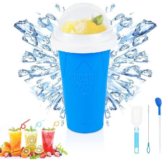 Slushie Maker Cup - TIK TOK Quick Frozen Magic Cup, Portable Double Layers Cool Slushee Maker For MilkShake,Juice,Ice Cream Make & More, Super Fun