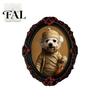 Halloween Themed Decor Pet Photo Frame Decoration, with Adhesive Dot, Witch Hat Cat Dog Decorative Wooden Decor, Retro Animal Ornament for Home Office
