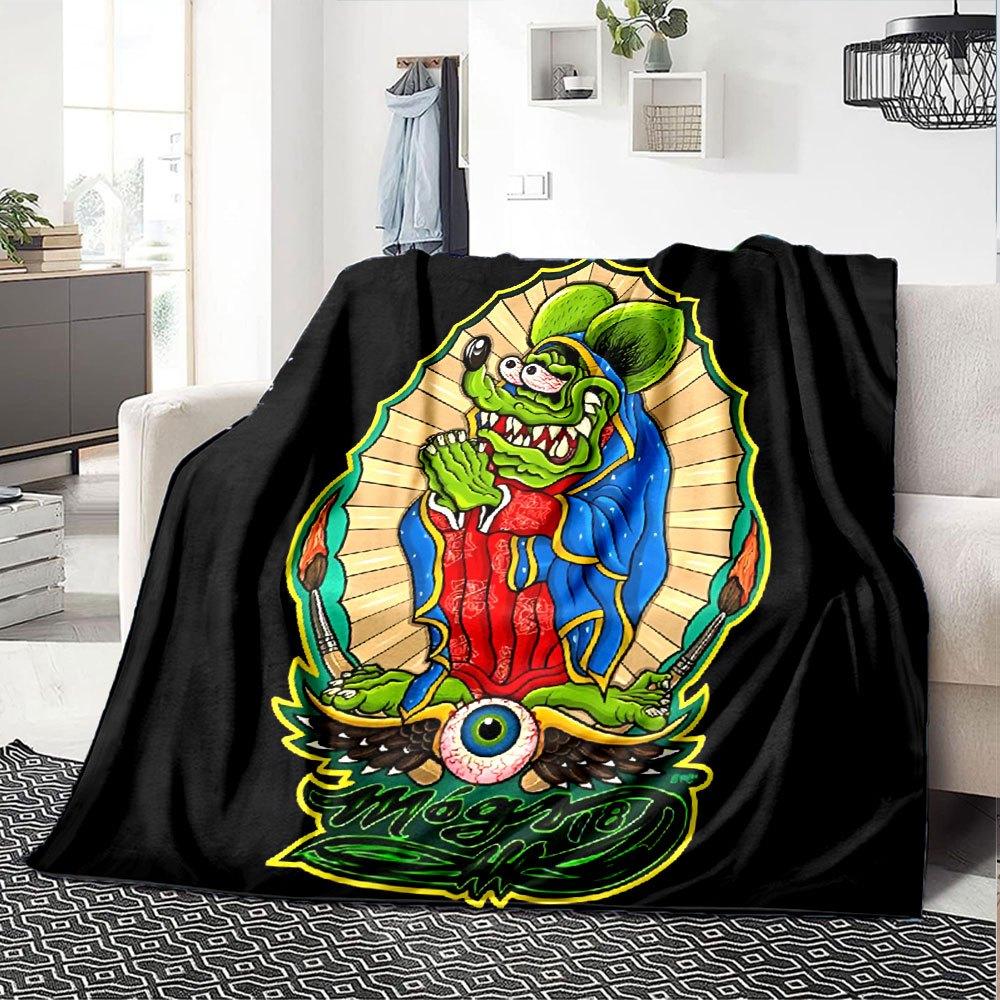 1 шт. Rat finks 2 Плед Мягкий Теплый Плед для Дома, Офиса, Путешествий Все Сезоны Уютное Постельное Белье Подарок, Уютный Офисный Аксессуар