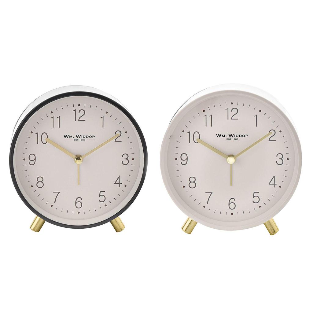 Hometime Alarm Clock Metal Feet with Light & Snooze - Grey