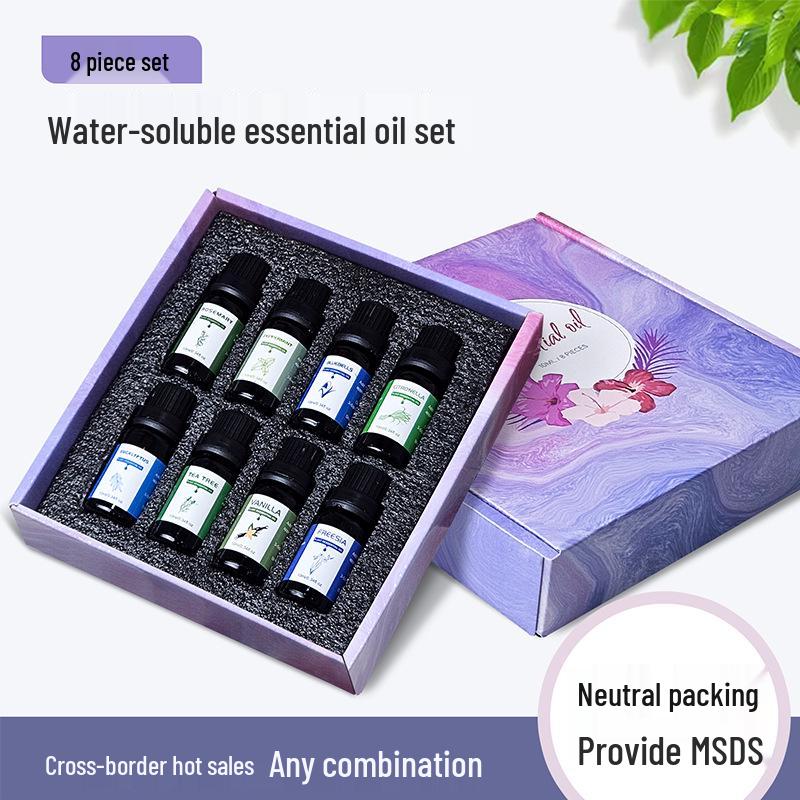 Трансграничная ароматерапия: Набор из 8 эфирных масел со сладким апельсином и лавандой для диффузоров и увлажнителей