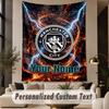 Custom Text Tapestry Manchester City Print Wall Tapestry Indoor Living Room Wall Decor