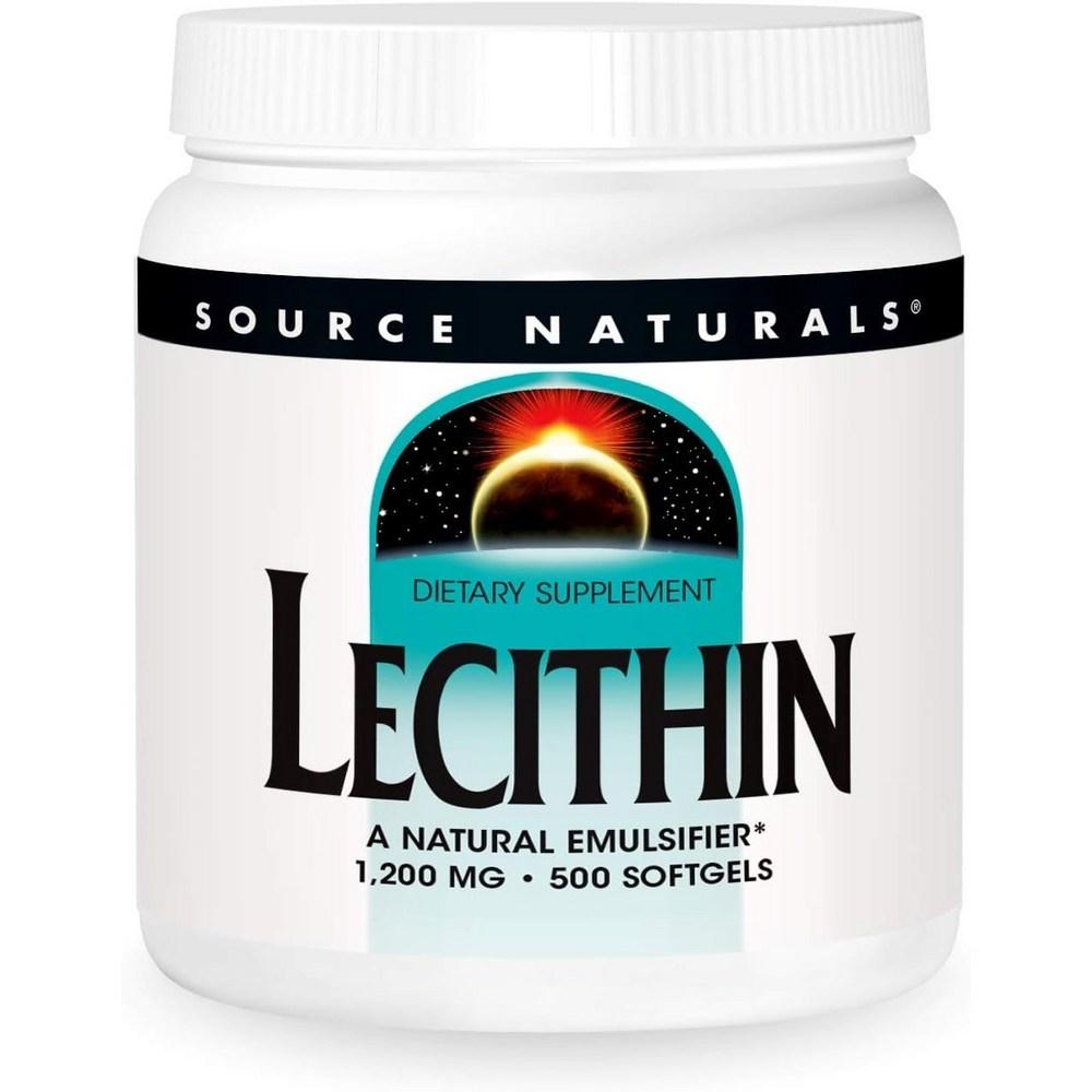 Source Naturals Lecithin 1200mg Softgels Large 2 pcs 500 Tablets