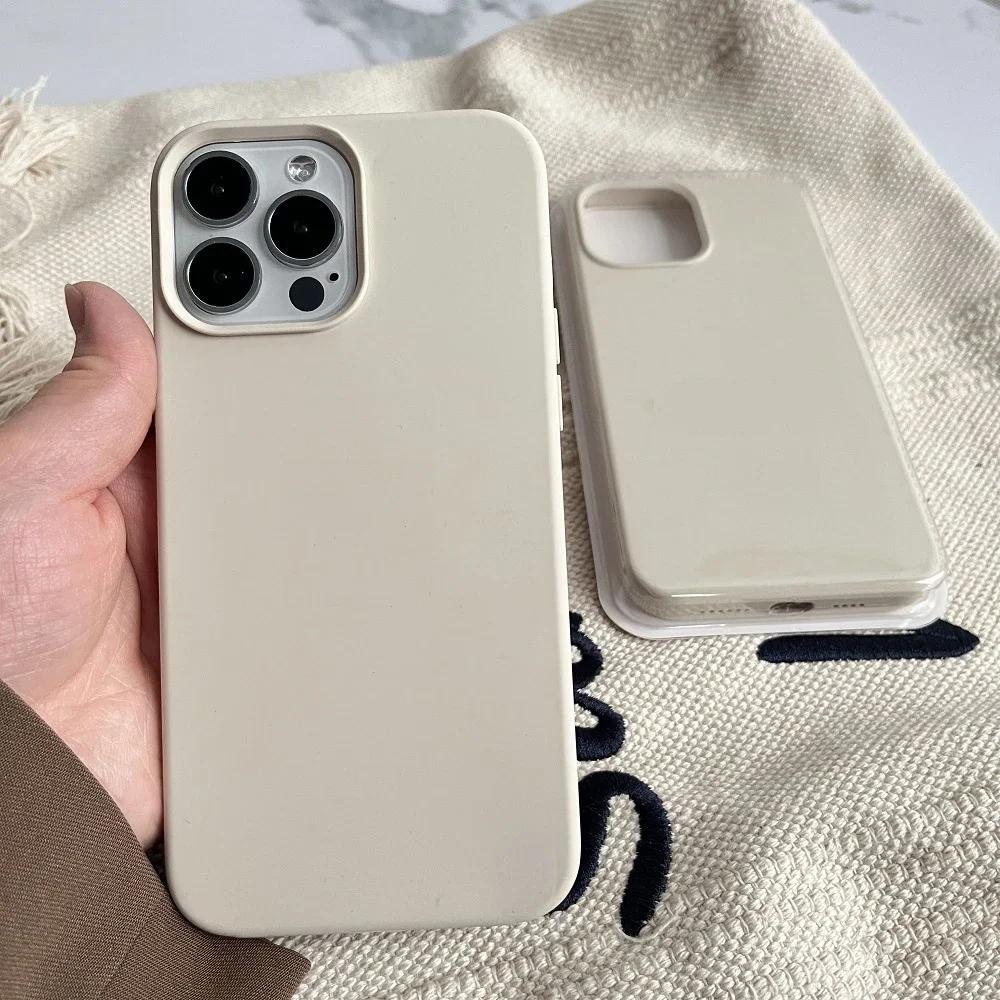 Multi-color Apple Original 16 Pro Max Phone Case, Soft Silicone for Apple 16 15 14 13 12 Full Wrap Shockproof, Anti-slip Phone Case