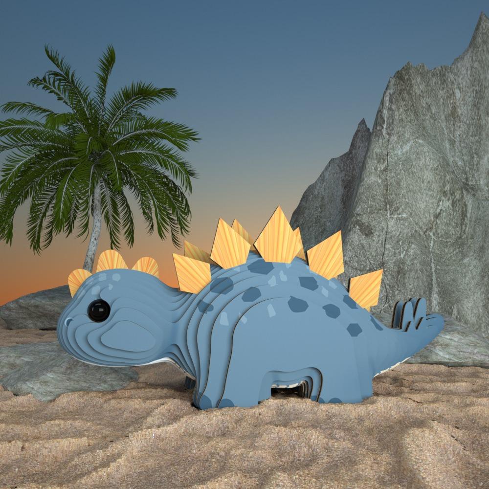 Three-dimensional 3D Cardboard Dinosaur Puzzle Dinosaur Animal Model Toy  Kindergarten